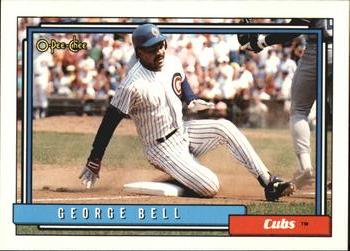 #320 George Bell - Chicago Cubs - 1992 O-Pee-Chee Baseball