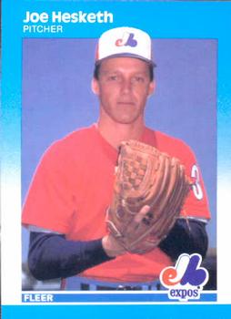 #320 Joe Hesketh - Montreal Expos - 1987 Fleer Baseball