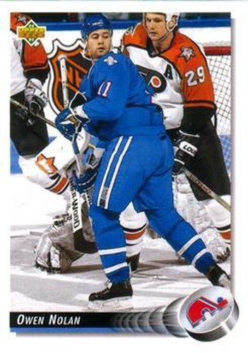 #321 Owen Nolan - Quebec Nordiques - 1992-93 Upper Deck Hockey