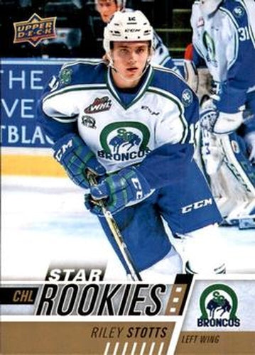 #321 Riley Stotts - Swift Current Broncos - 2017-18 Upper Deck CHL Hockey