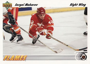 #321 Sergei Makarov - Calgary Flames - 1991-92 Upper Deck Hockey