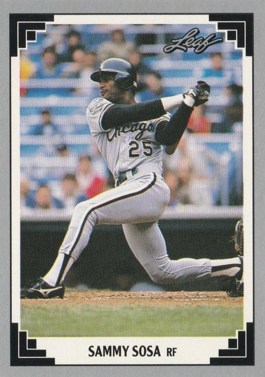 #321 Sammy Sosa - Chicago White Sox - 1991 Leaf Baseball