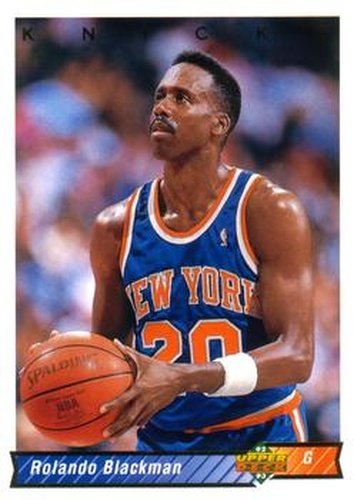 #321 Rolando Blackman - New York Knicks - 1992-93 Upper Deck Basketball