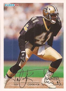 #321 Toi Cook - New Orleans Saints - 1994 Fleer Football