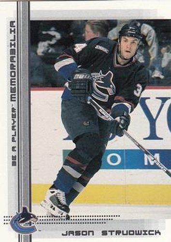 #321 Jason Strudwick - Vancouver Canucks - 2000-01 Be a Player Memorabilia Hockey