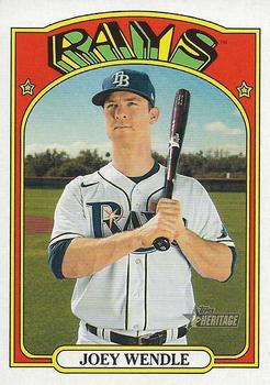 #321 Joey Wendle - Tampa Bay Rays - 2021 Topps Heritage Baseball