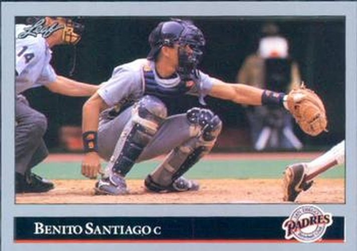 #321 Benito Santiago - San Diego Padres - 1992 Leaf Baseball