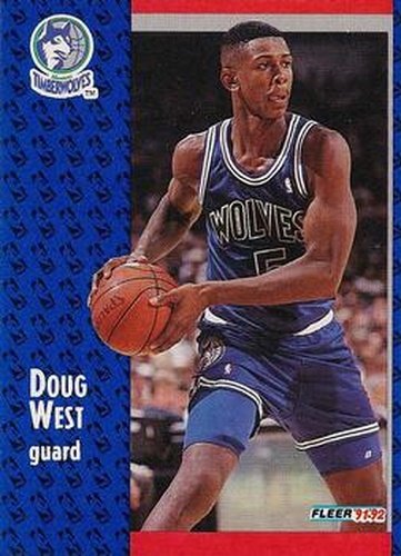 #321 Doug West - Minnesota Timberwolves - 1991-92 Fleer Basketball