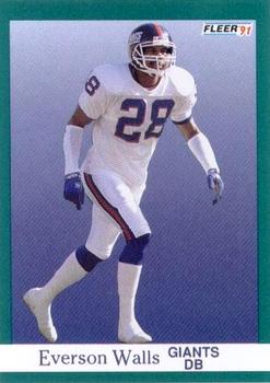 #321 Everson Walls - New York Giants - 1991 Fleer Football