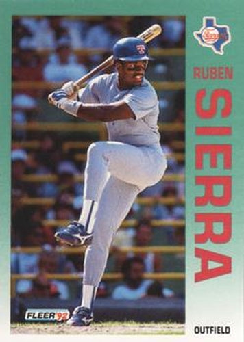 #321 Ruben Sierra - Texas Rangers - 1992 Fleer Baseball
