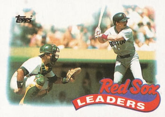 #321 Red Sox Leaders - Boston Red Sox - 1989 Topps Baseball