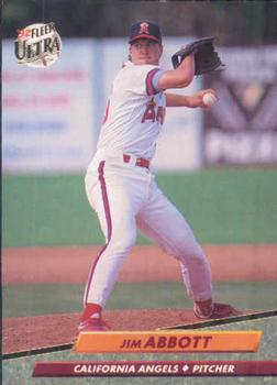 #321 Jim Abbott - California Angels - 1992 Ultra Baseball