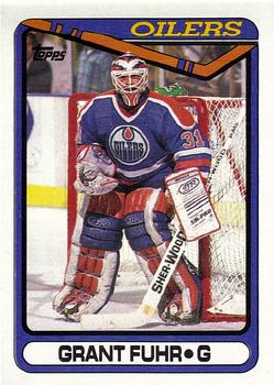 #321 Grant Fuhr - Edmonton Oilers - 1990-91 Topps Hockey