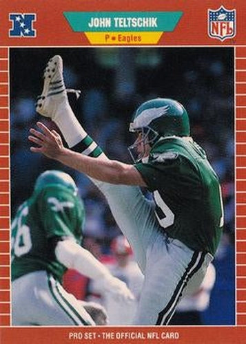#322 John Teltschik - Philadelphia Eagles - 1989 Pro Set Football