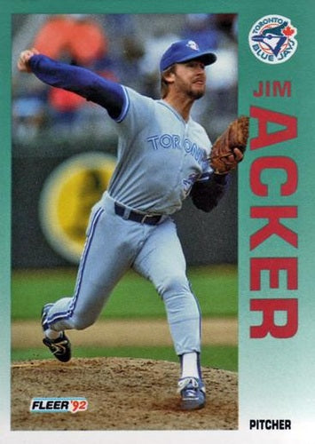 #322 Jim Acker - Toronto Blue Jays - 1992 Fleer Baseball