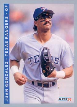 #322 Juan Gonzalez - Texas Rangers - 1993 Fleer Baseball