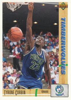 #322 Tyrone Corbin - Minnesota Timberwolves - 1991-92 Upper Deck Basketball