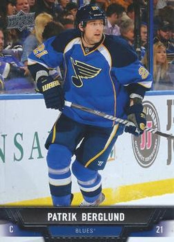 #322 Patrik Berglund - St. Louis Blues - 2013-14 Upper Deck Hockey
