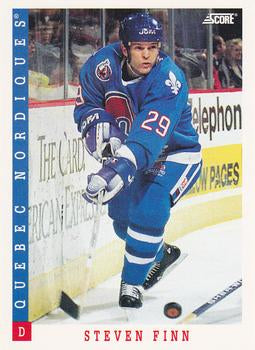 #322 Steven Finn - Quebec Nordiques - 1993-94 Score Canadian Hockey