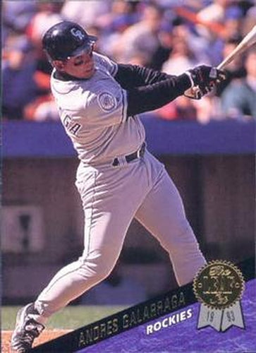 #322 Andres Galarraga - Colorado Rockies - 1993 Leaf Baseball
