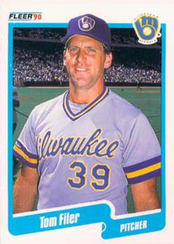 #322 Tom Filer - Milwaukee Brewers - 1990 Fleer USA Baseball