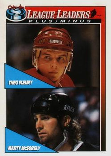 #322 Theo Fleury / Marty McSorley - Calgary Flames / Los Angeles Kings - 1991-92 O-Pee-Chee Hockey