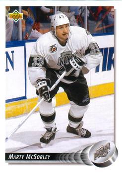 #322 Marty McSorley - Los Angeles Kings - 1992-93 Upper Deck Hockey