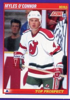 #322 Myles O'Connor - New Jersey Devils - 1991-92 Score American Hockey