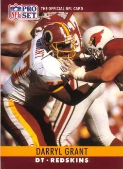 #322 Darryl Grant - Washington Redskins - 1990 Pro Set Football