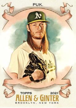 #322 A.J. Puk - Oakland Athletics - 2021 Topps Allen & Ginter Baseball
