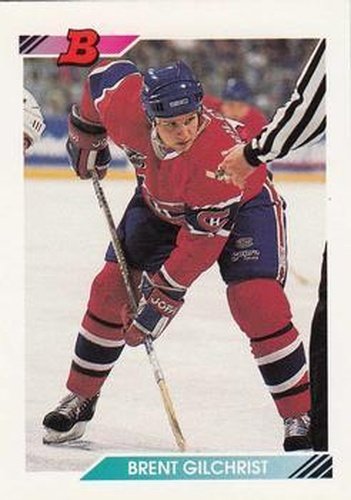 #322 Brent Gilchrist - Montreal Canadiens - 1992-93 Bowman Hockey