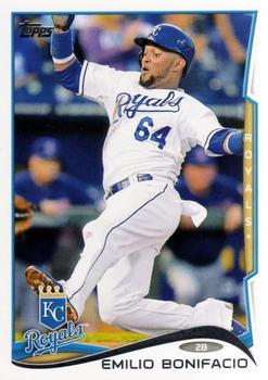 #322 Emilio Bonifacio - Kansas City Royals - 2014 Topps Baseball