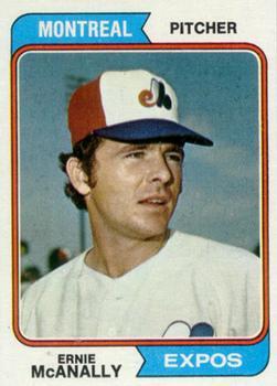 #322 Ernie McAnally - Montreal Expos - 1974 Topps Baseball