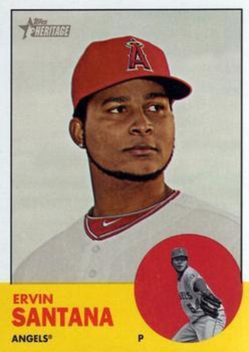 #322 Ervin Santana - Los Angeles Angels - 2012 Topps Heritage Baseball