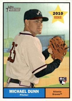 #322 Michael Dunn - Atlanta Braves - 2010 Topps Heritage Baseball