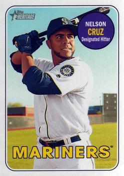 #322 Nelson Cruz - Seattle Mariners - 2018 Topps Heritage Baseball