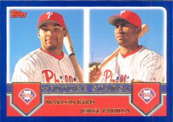 #322 Marlon Byrd / Jorge Padilla - Philadelphia Phillies - 2003 Topps Baseball
