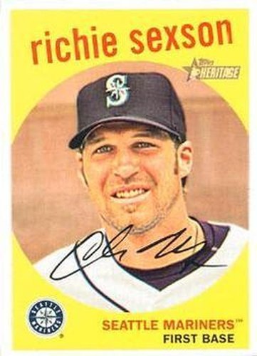 #322 Richie Sexson - Seattle Mariners - 2008 Topps Heritage Baseball