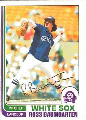 #322 Ross Baumgarten - Chicago White Sox - 1982 O-Pee-Chee Baseball