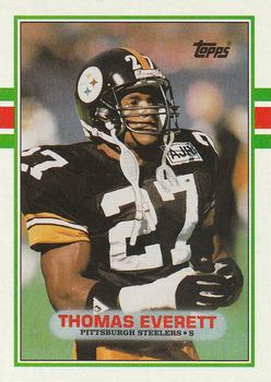 #322 Thomas Everett - Pittsburgh Steelers - 1989 Topps Football