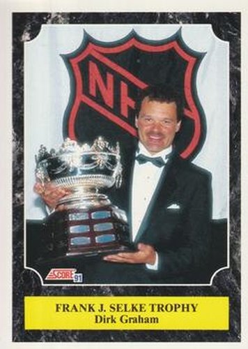 #322 Dirk Graham Frank J. Selke Trophy - Chicago Blackhawks - 1991-92 Score Canadian Bilingual Hockey