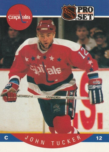 #322 John Tucker - Washington Capitals - 1990-91 Pro Set Hockey