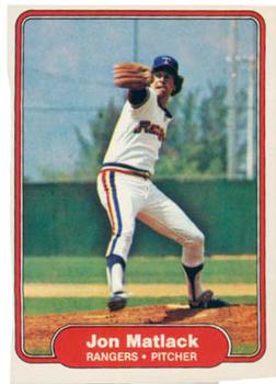 #323 Jon Matlack - Texas Rangers - 1982 Fleer Baseball