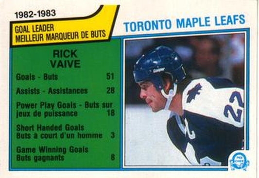 #323 Rick Vaive - Toronto Maple Leafs - 1983-84 O-Pee-Chee Hockey