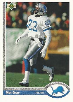 #323 Mel Gray - Detroit Lions - 1991 Upper Deck Football