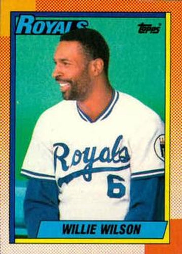 #323 Willie Wilson - Kansas City Royals - 1990 Topps Baseball