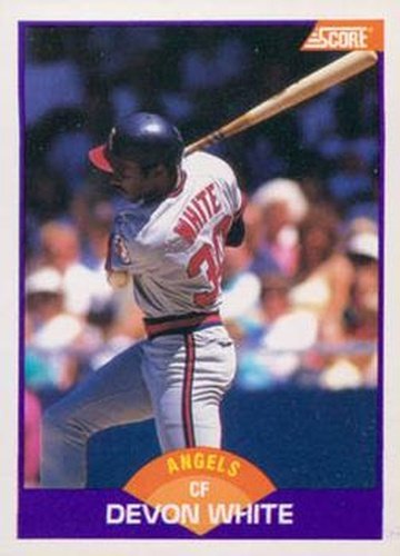 #323 Devon White - California Angels - 1989 Score Baseball