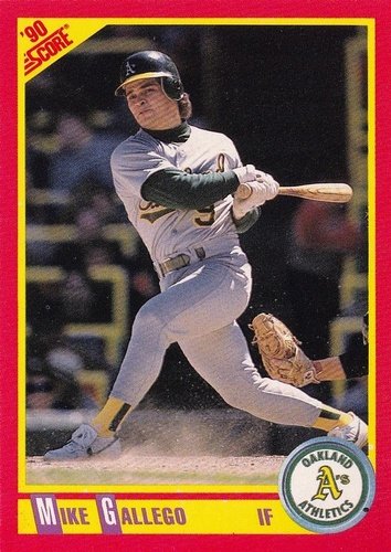 #323 Mike Gallego - Oakland Athletics - 1990 Score Baseball