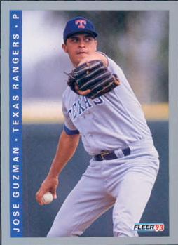 #323 Jose Guzman - Texas Rangers - 1993 Fleer Baseball