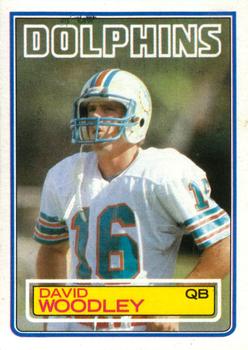 #323 David Woodley - Miami Dolphins - 1983 Topps Football